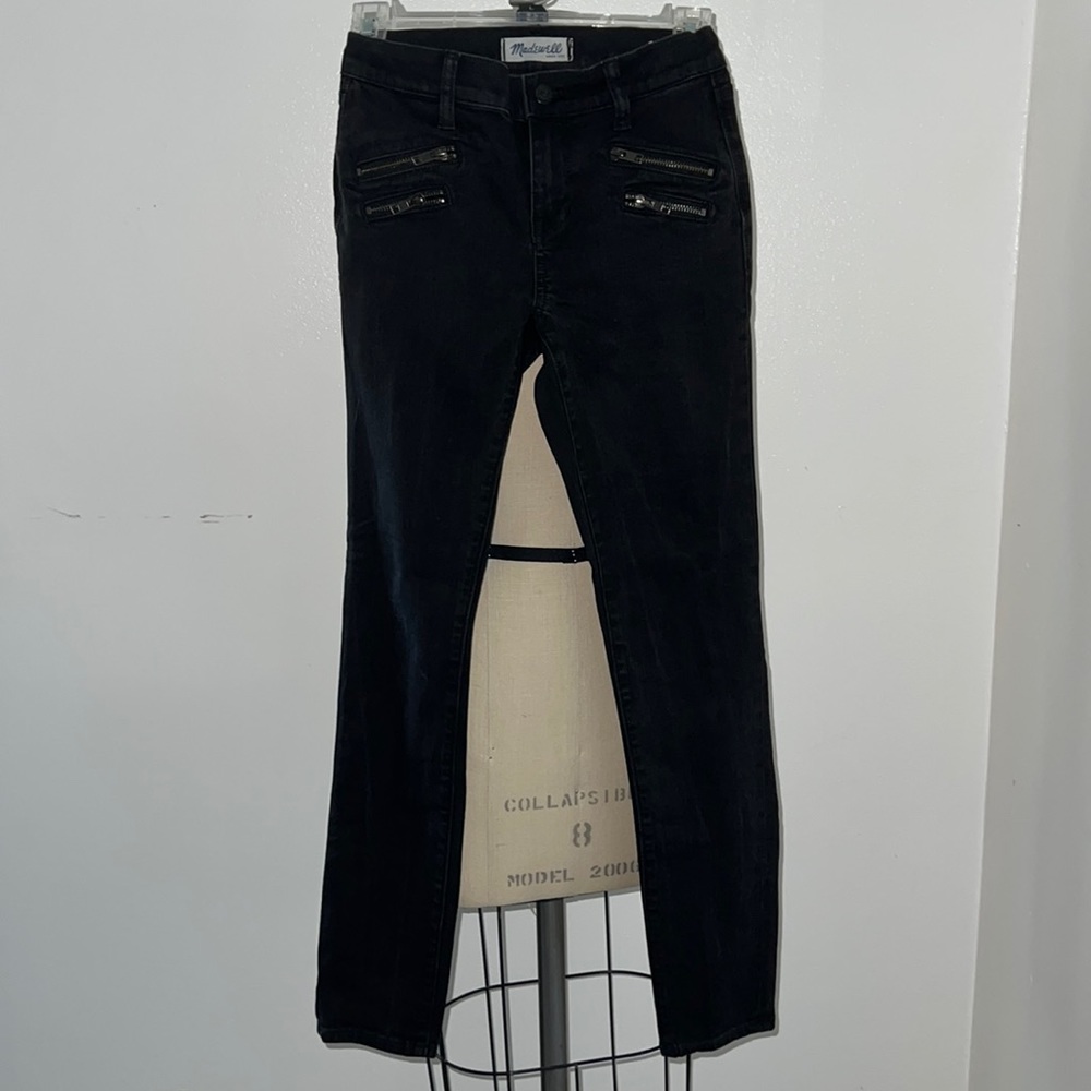 Madewell Black Skinny Skinny Moto Womens Jeans Size 24!